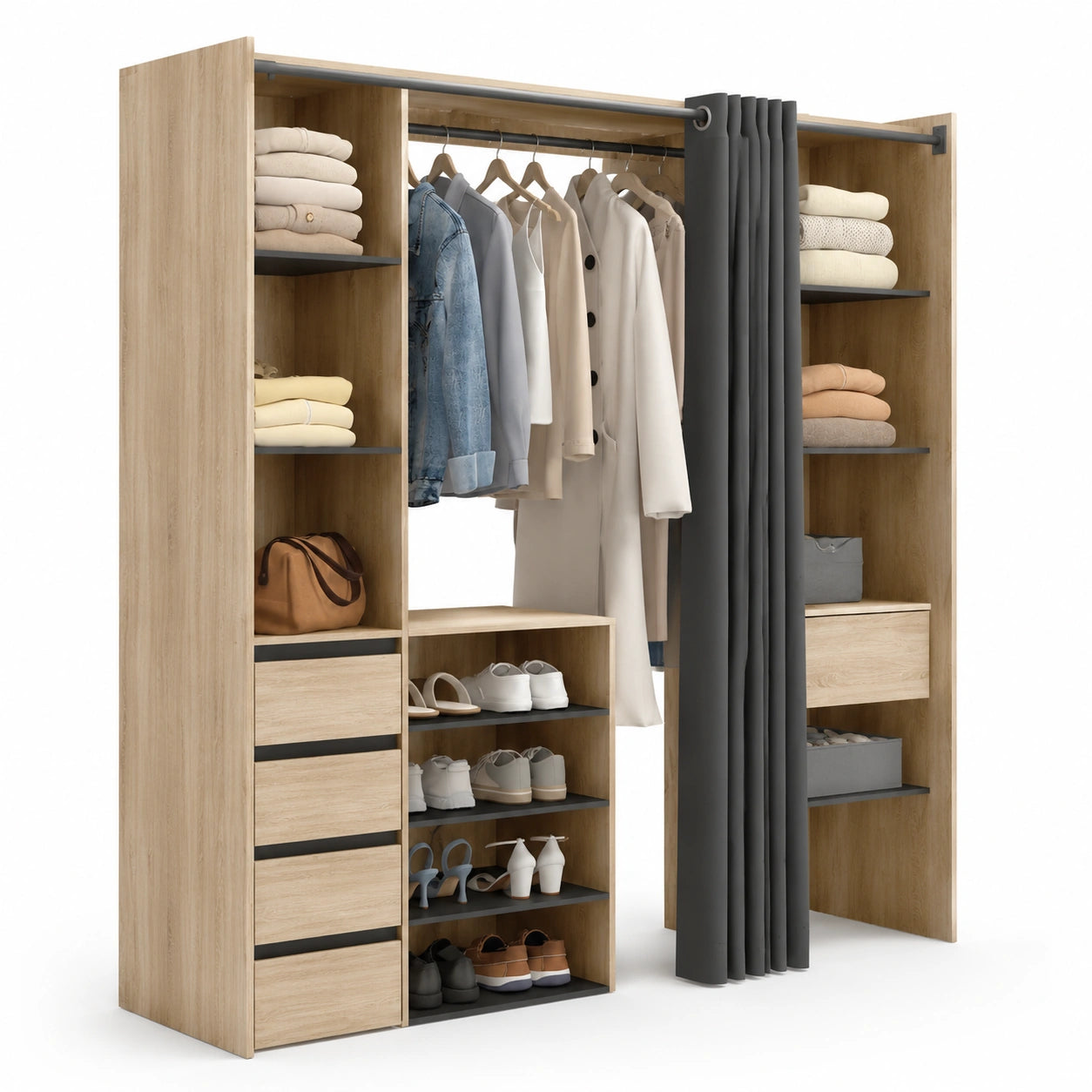 dressing-modulable-double-avec-tiroirs-etageres-et-rideau-vcozzg5585hl